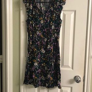 Old Navy black floral dress.
